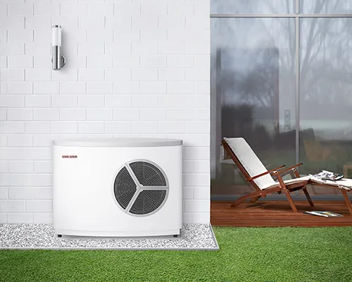 STIEBEL ELTRON Luft-Wasser-Wärmepumpe im Garten